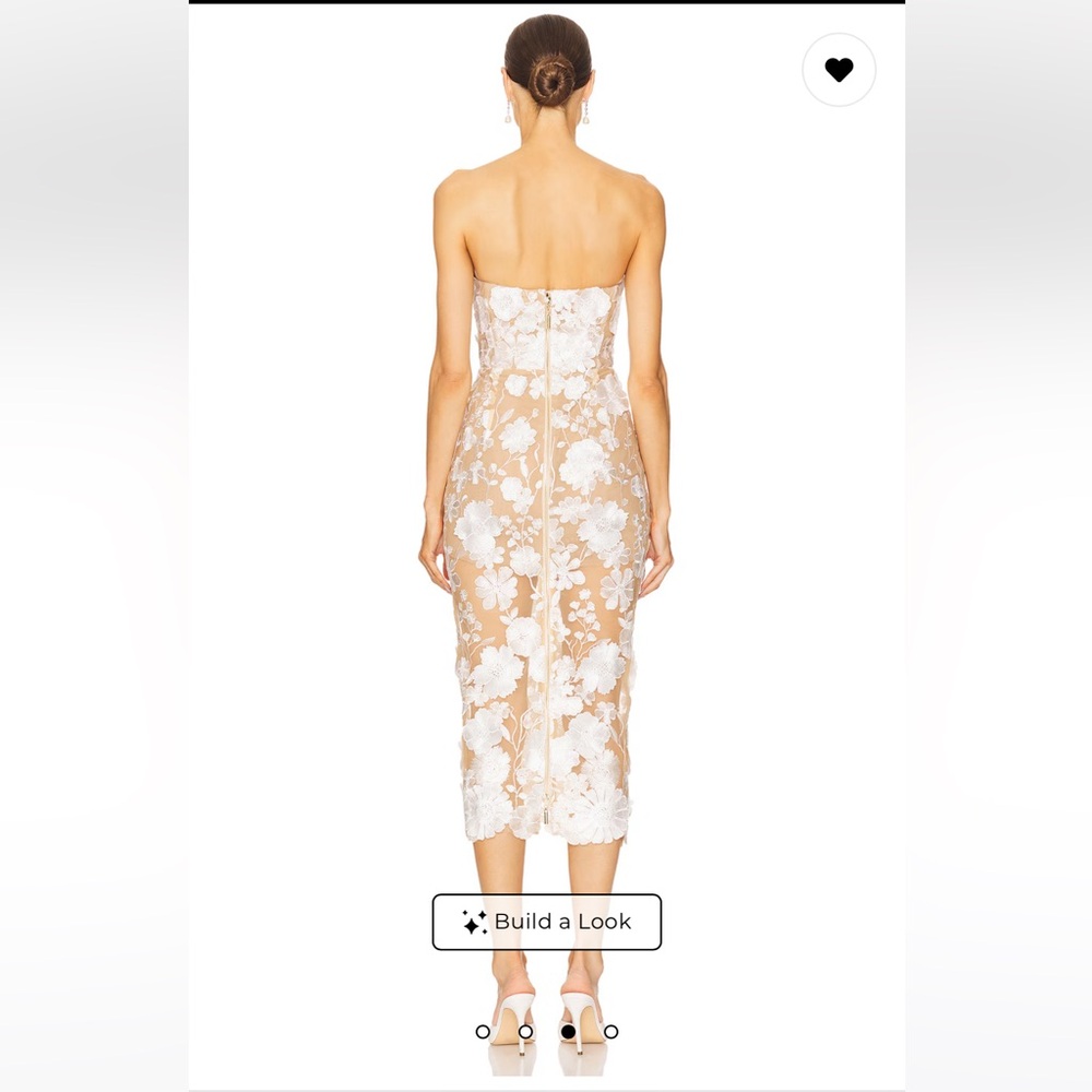 BRONX AND BANCO JASMINE MIDI DRESS WHITE & FLORAL - Picture 2 of 5